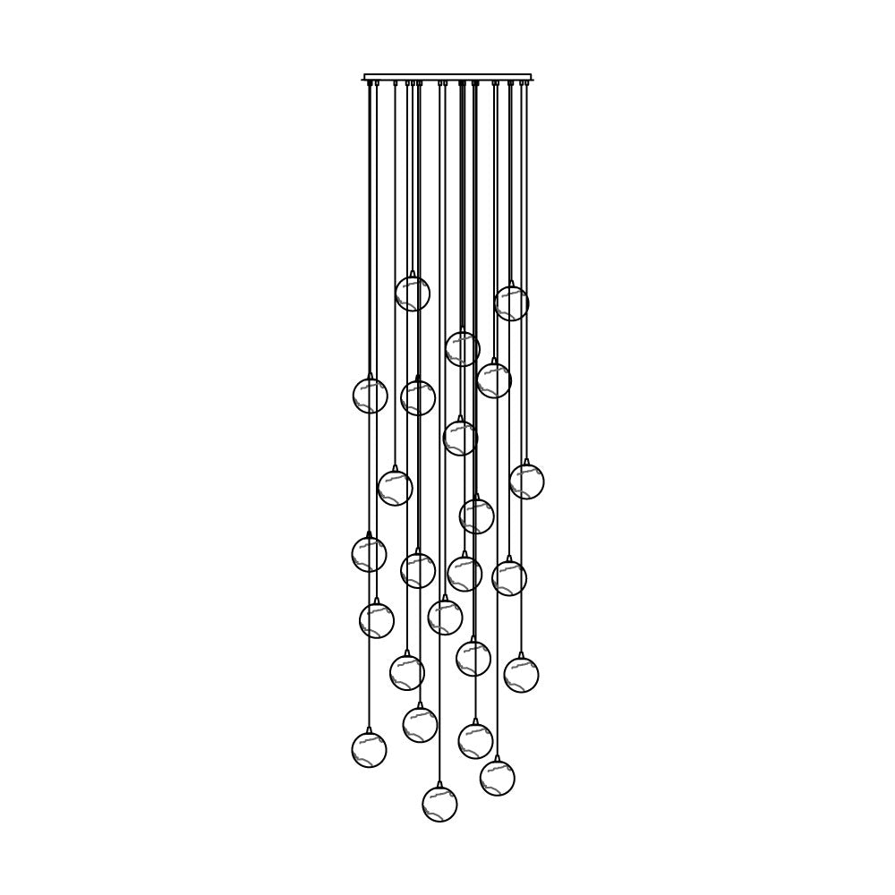 Sultana Alabaster Cluster Chandelier