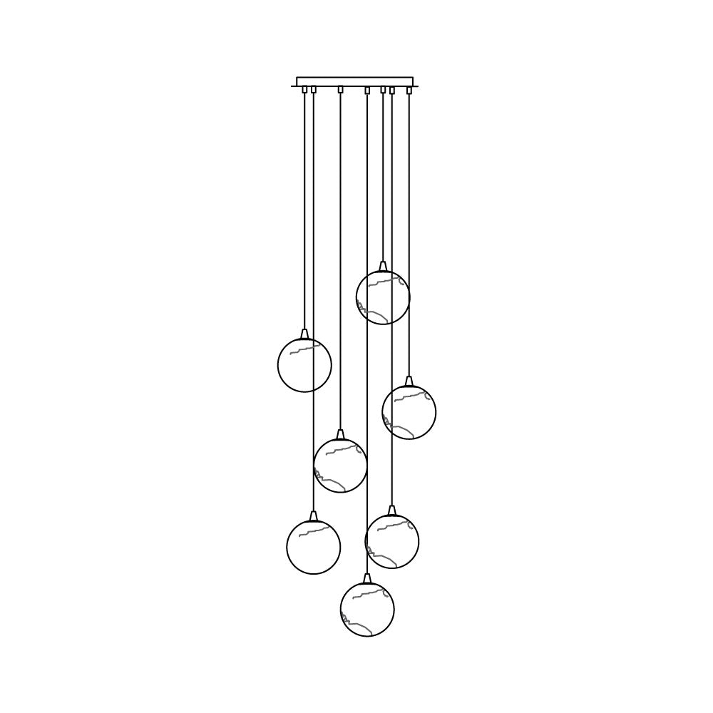Sultana Alabaster Cluster Chandelier