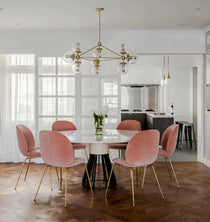Modo Chandelier - 3 Sided, 10 Globes