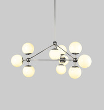 Modo Chandelier - 3 Sided, 10 Globes