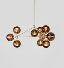 Modo Chandelier - 3 Sided, 10 Globes