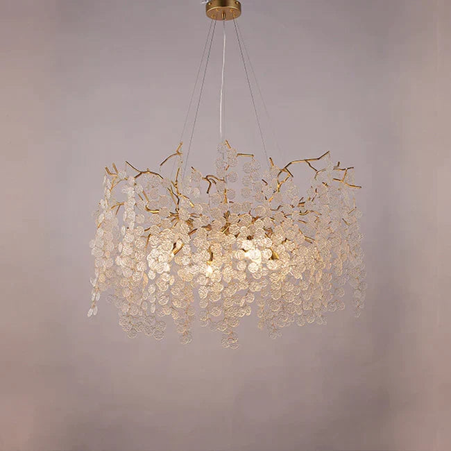 Tree Branch Chandelier Pendant Lighting Round Ceiling Light 31.5" D
