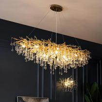 Raindrop Crystal Stunning Tree Branch Crystal Chandelier For Living Dining Room