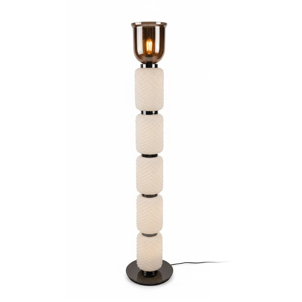 Textured Layered Glass Floor Light