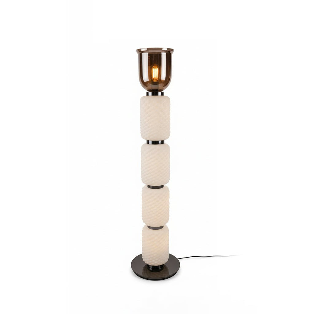 Textured Layered Glass Floor Light