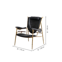 Thaddies Enamel Wooden Plate Leather Armchair-Vancei