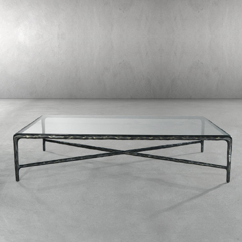 Thaddies Glass Rectangular Coffee Table-Vancei