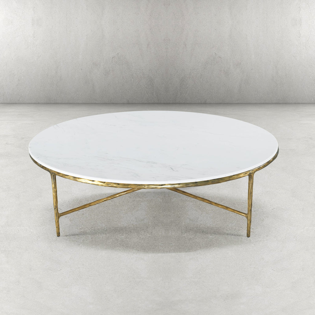 Thaddies Marble Round Coffee Table 55"D-Vancei