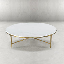 Thaddies Marble Round Coffee Table 55"D-Vancei