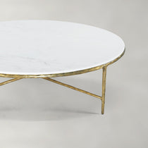 Thaddies Marble Round Coffee Table 55"D-Vancei