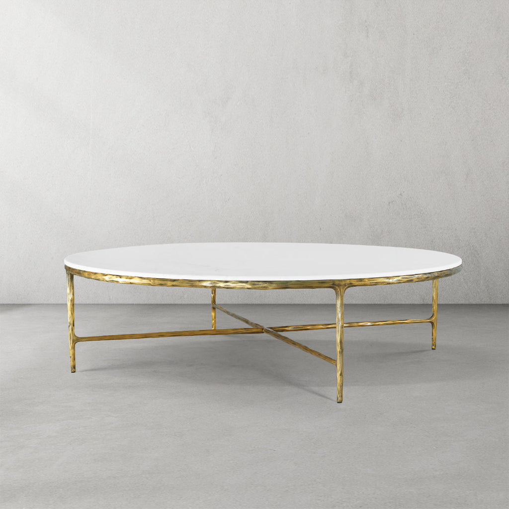 Thaddies Marble Round Coffee Table 55"D-Vancei