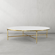 Thaddies Marble Round Coffee Table 55"D-Vancei