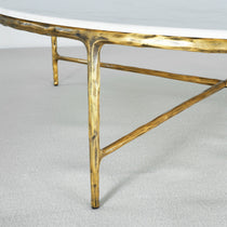 Thaddies Marble Round Coffee Table 55"D-Vancei