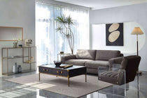 Thaddies Vintage Leather Square Coffee Table-Vancei
