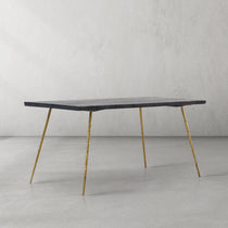 Thaddies Vintage Style Metal Frame Dining Table-Vancei