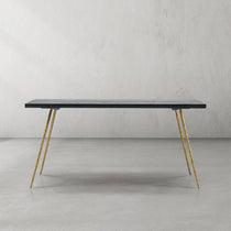 Thaddies Vintage Style Metal Frame Dining Table-Vancei