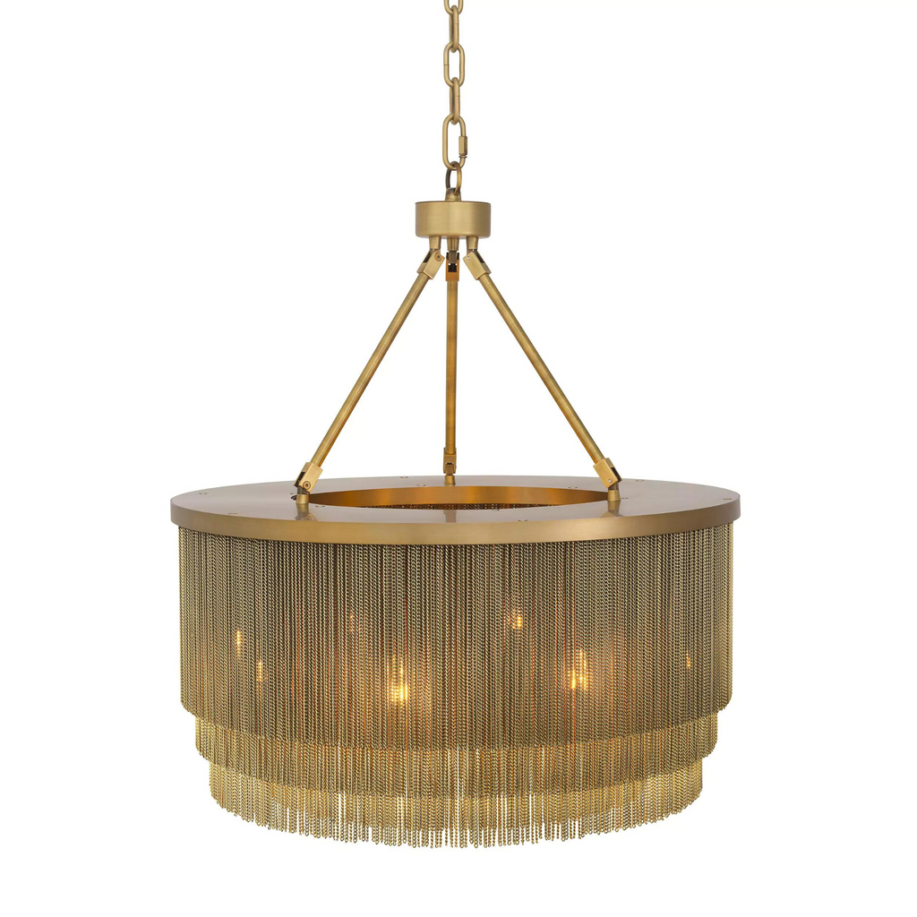 Tissot S (Brass/Bronze) Tassel Modern Chandelier