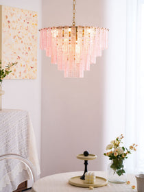 Opalora Pink Murano Glass Chandelier