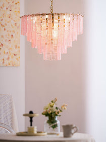 Opalora Pink Murano Glass Chandelier