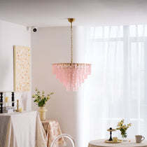 Opalora Pink Murano Glass Chandelier