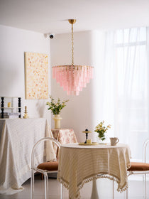 Opalora Pink Murano Glass Chandelier