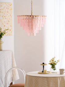 Opalora Pink Murano Glass Chandelier