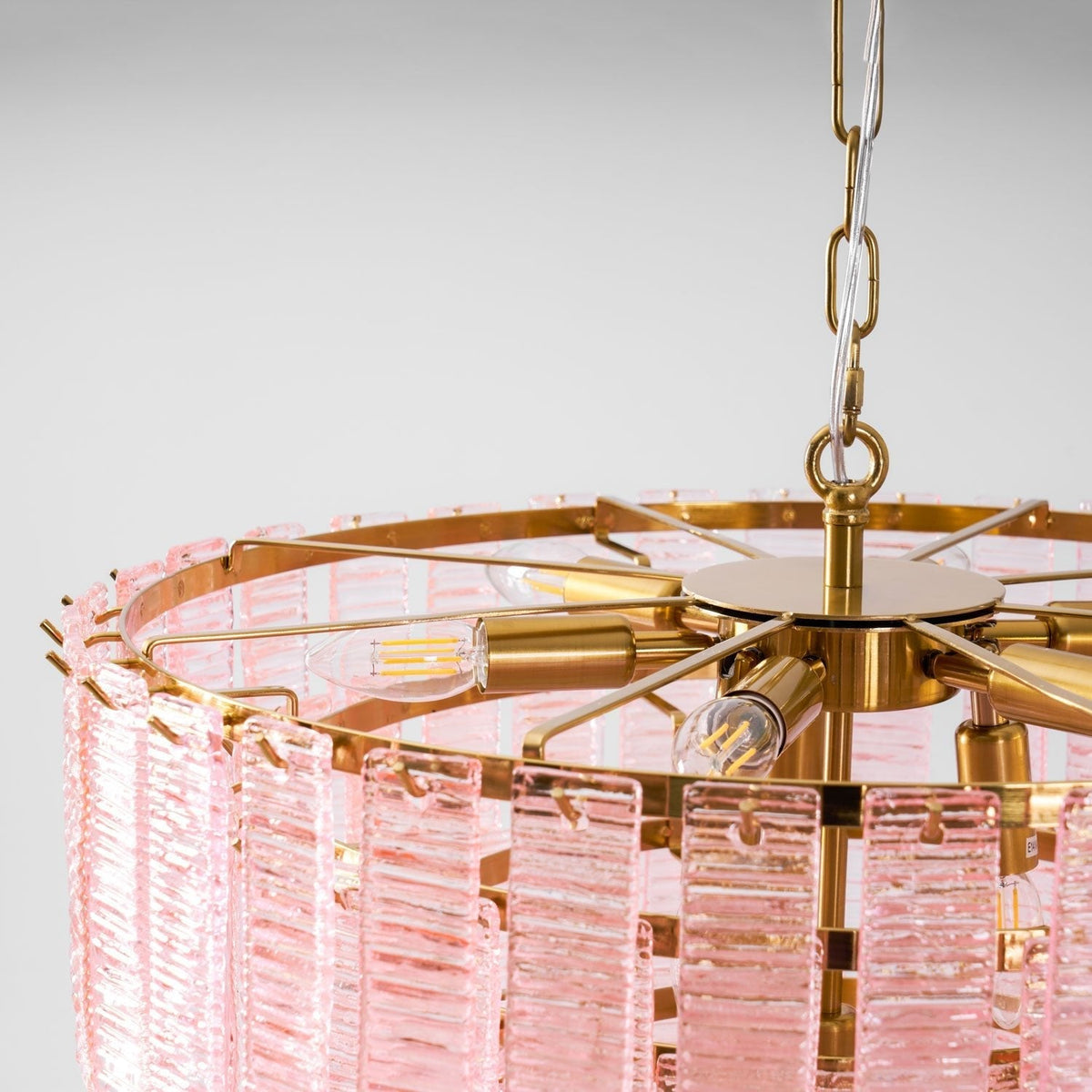 Opalora Pink Murano Glass Chandelier