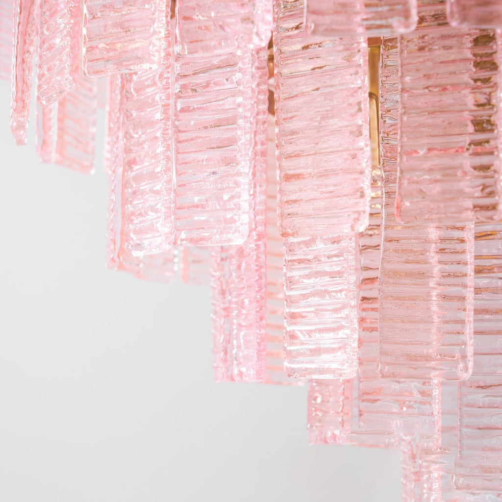 Opalora Pink Murano Glass Chandelier