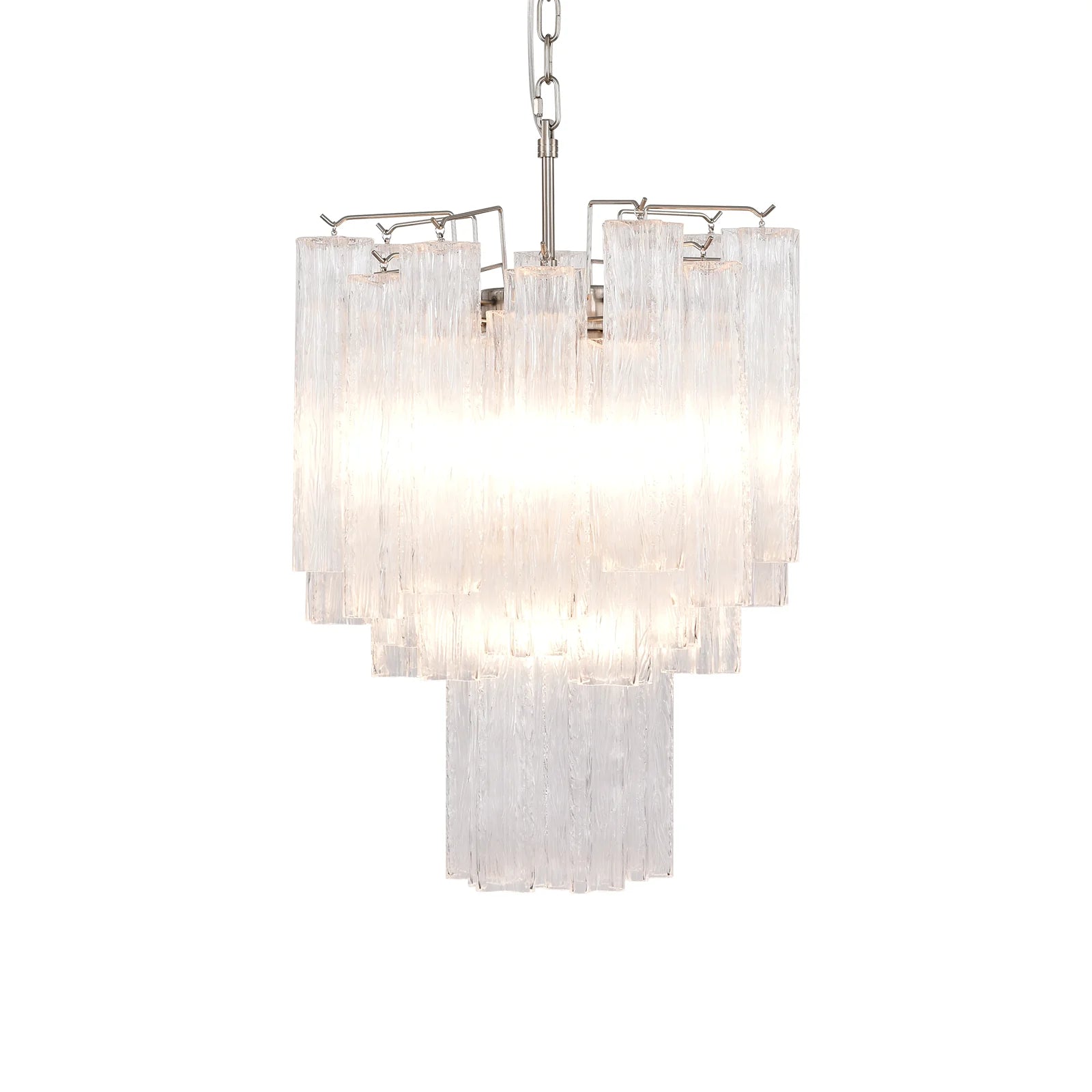 Transparent Murano Glass Tube Chandelier Main image