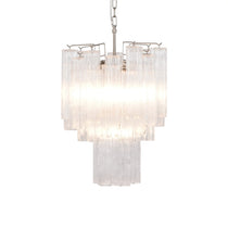 Transparent Murano Glass Tube Chandelier