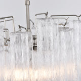 Transparent Murano Glass Tube Chandelier