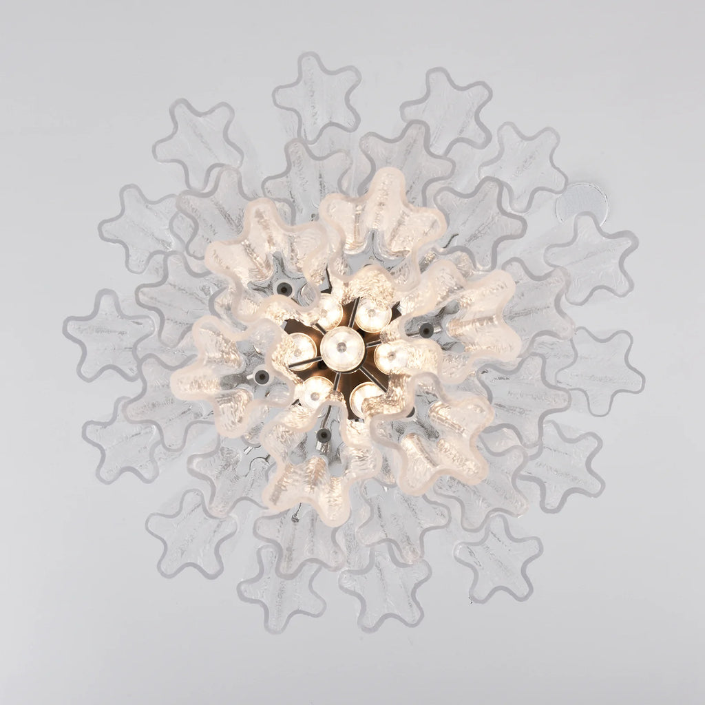 Transparent Murano Glass Tube Chandelier