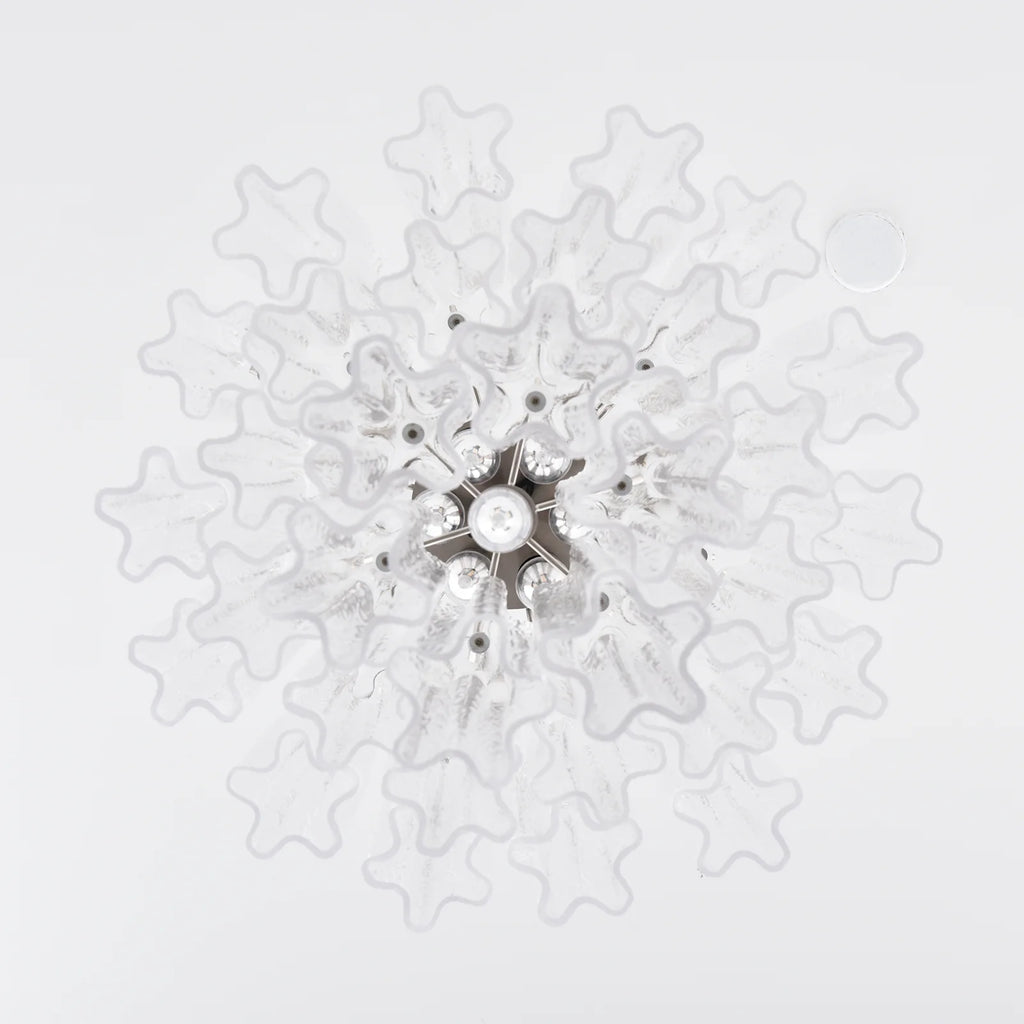 Transparent Murano Glass Tube Chandelier