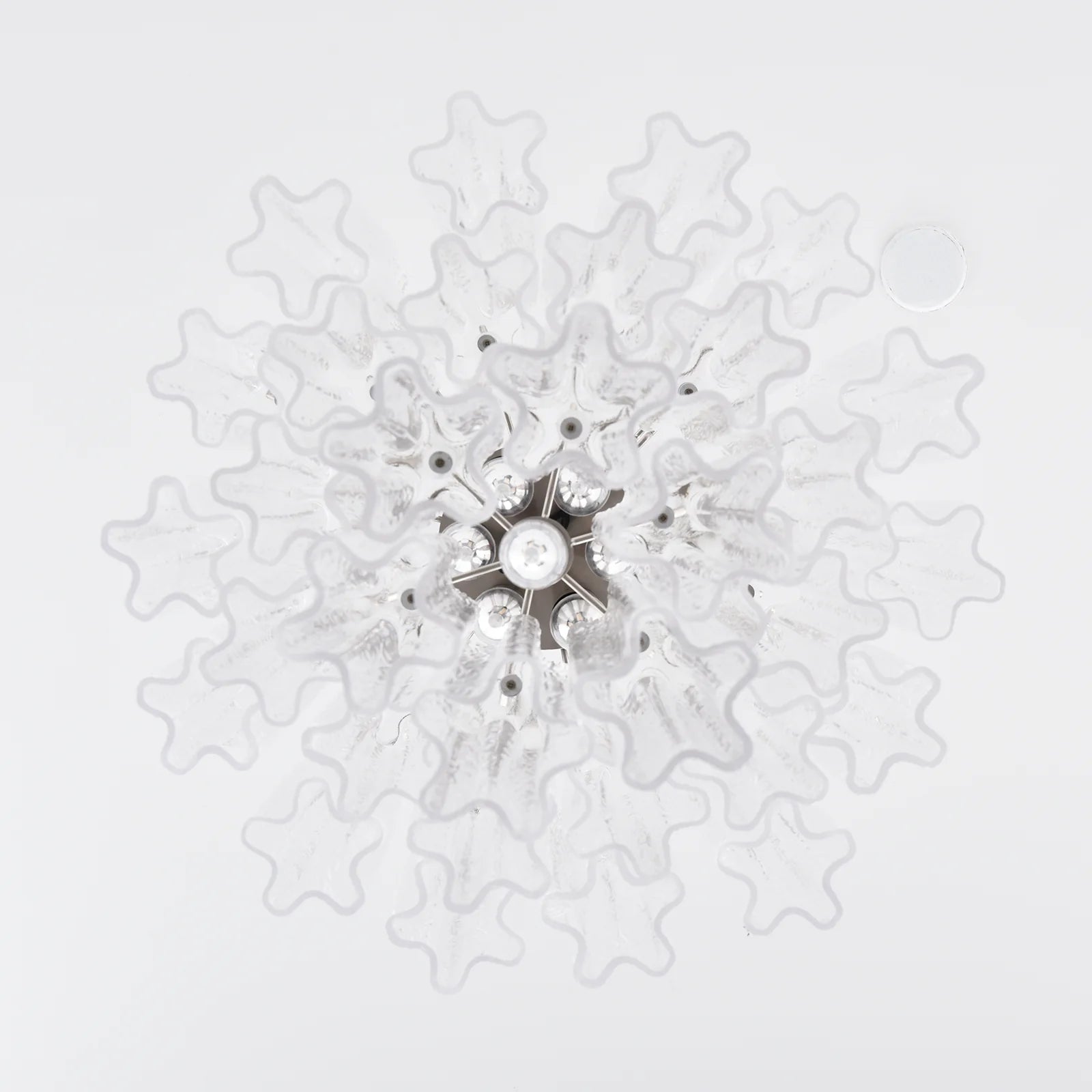 Transparent Murano Glass Tube Chandelier