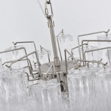 Transparent Murano Glass Tube Chandelier