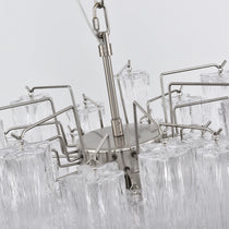 Transparent Murano Glass Tube Chandelier