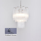 Transparent Murano Glass Tube Chandelier