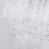 Transparent Murano Glass Tube Chandelier
