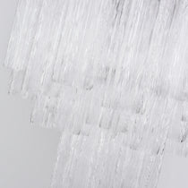 Transparent Murano Glass Tube Chandelier