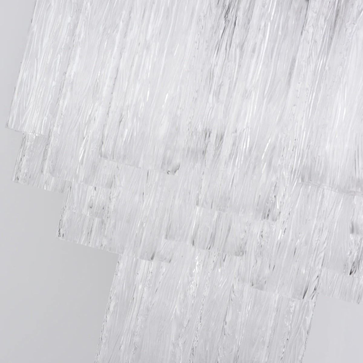 Transparent Murano Glass Tube Chandelier