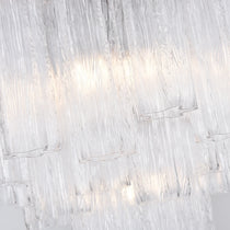 Transparent Murano Glass Tube Chandelier