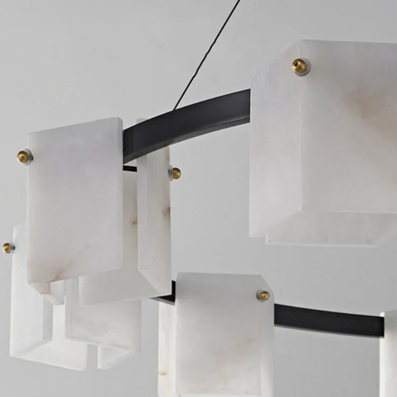 Trinidad Rhombus Alabaster Chandelier