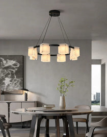 Trinidad Rhombus Alabaster Chandelier