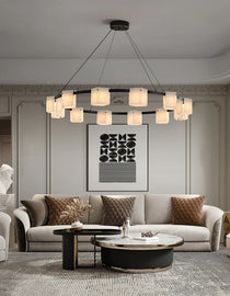 Trinidad Rhombus Alabaster Chandelier