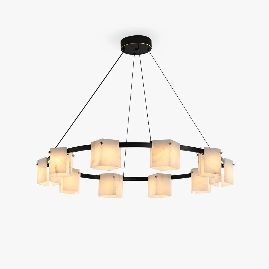 Trinidad Rhombus Alabaster Chandelier