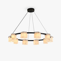Trinidad Rhombus Alabaster Chandelier