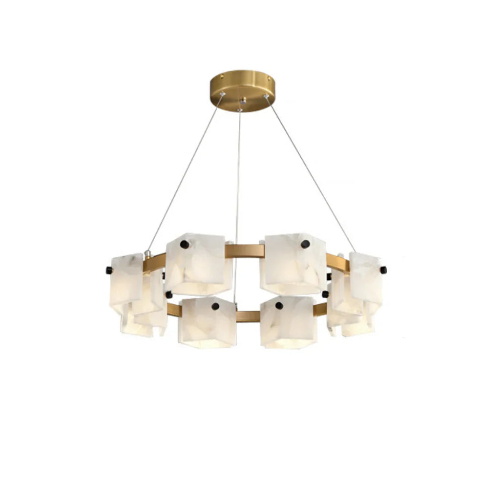 Trinidad Rhombus Alabaster Chandelier