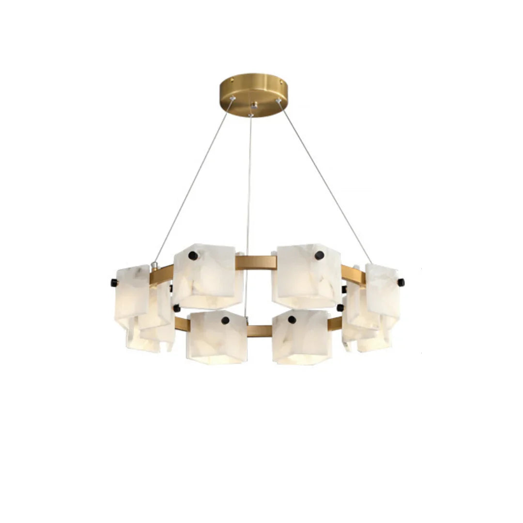 Trinidad Rhombus Alabaster Chandelier