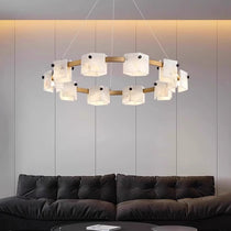 Trinidad Rhombus Alabaster Chandelier