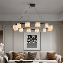 Trinidad Rhombus Alabaster Chandelier